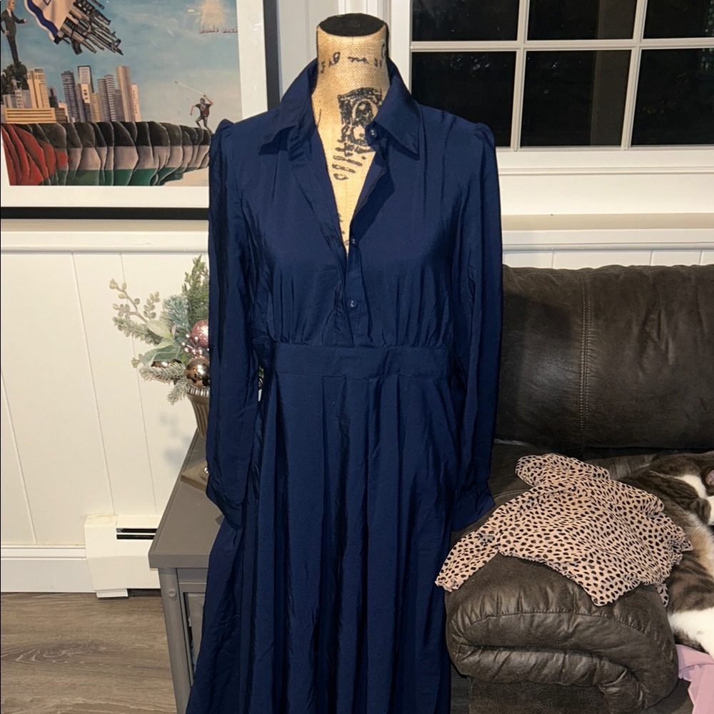 Urban Modesty Navy Blue Women's Abaya Dress
